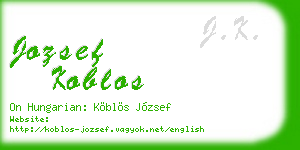 jozsef koblos business card